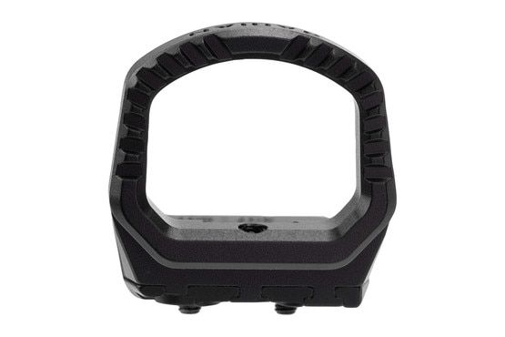 Protective optic mount for GLOCK handgun slides, black.